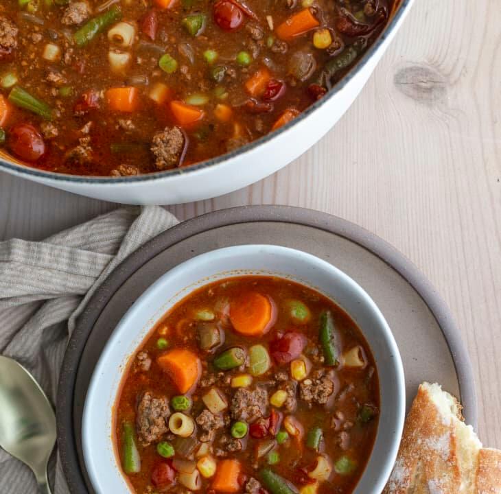 Hamburger Soup Is Nostalgic, Cozy