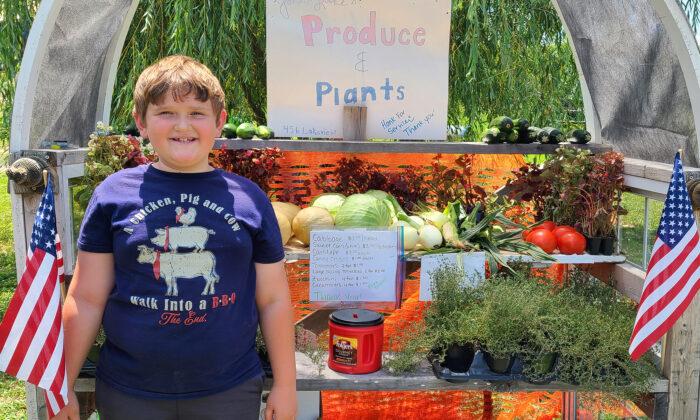 3rd Grader Who Dreams of Becoming a Farmer Opens His Own Plants and Produce Stand