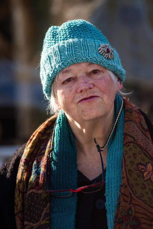 Grace Woodard talks during a press conference in Cuddebackville, N.Y., on Jan. 20, 2022. (Kelly Marsh/USA TODAY NETWORK)