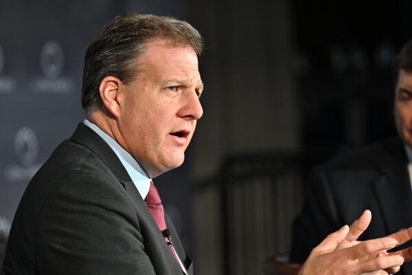 New Hampshire Gov. Chris Sununu speaks onstage during the 2022 Concordia Lexington Summit—Day 1 at Lexington Marriott City Center, in Lexington, Ky., on April 7, 2022. (Jon Cherry/Getty Images for Concordia)