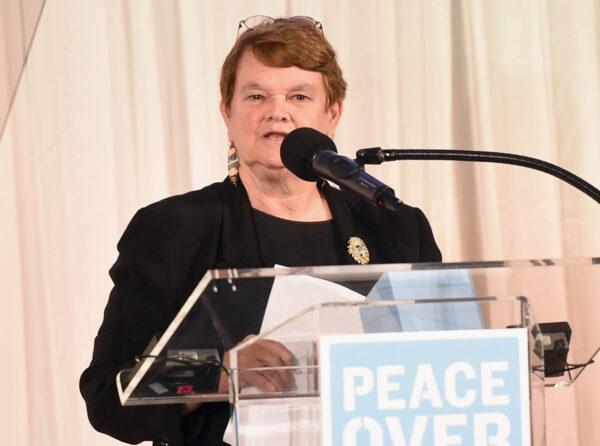 LA County Board of Supervisors Sheila Kuehl speaks onstage at The 44th Annual Peace Over Violence Humanitarian Awards at Dorothy Chandler Pavilion in Los Angeles on Oct. 16, 2015. (Jason Merritt/Getty Images for Peace Over Violence)