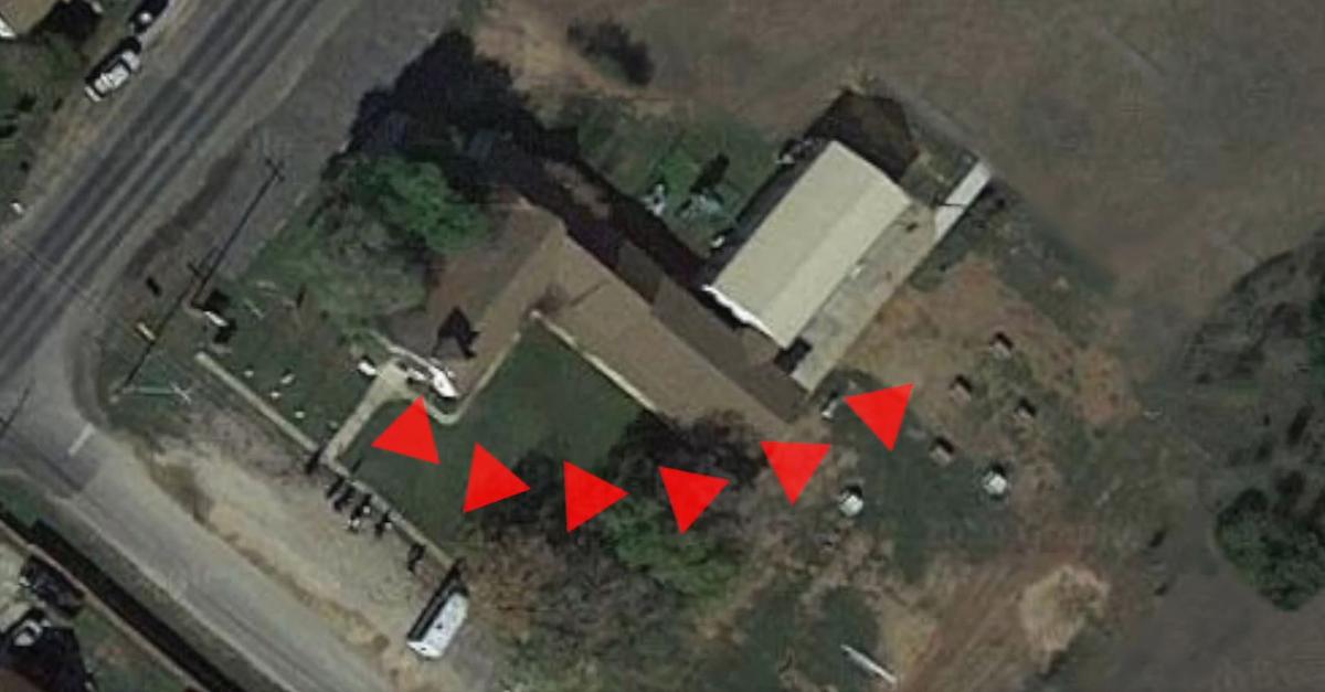 Devin Patrick Kelley circled the First Baptist Church in Sutherland Springs, before entering it. “Miracle on 4th Street” (Gravitas Ventures)