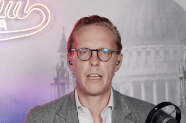 British Actor Laurence Fox, Leader of The Reclaim Party who co-founded the Bad Law Project, speaks with EpochTV's American Thought Leaders on Sept. 20, 2022. (Screenshot via The Epoch Times)