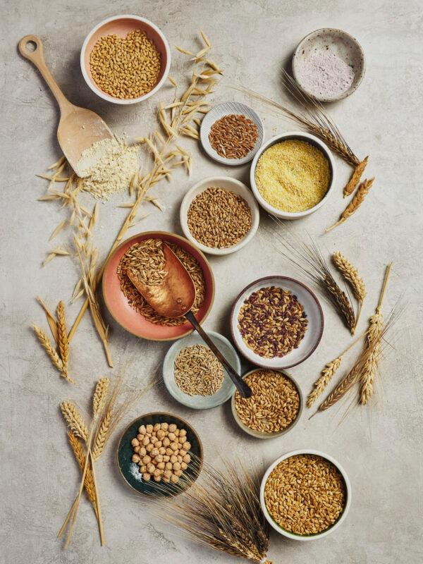 Each of Hayden’s heritage flours and grains—from red fife wheat, to purple barley, to blue beard durum—has its own distinct character. (David Alvarado)