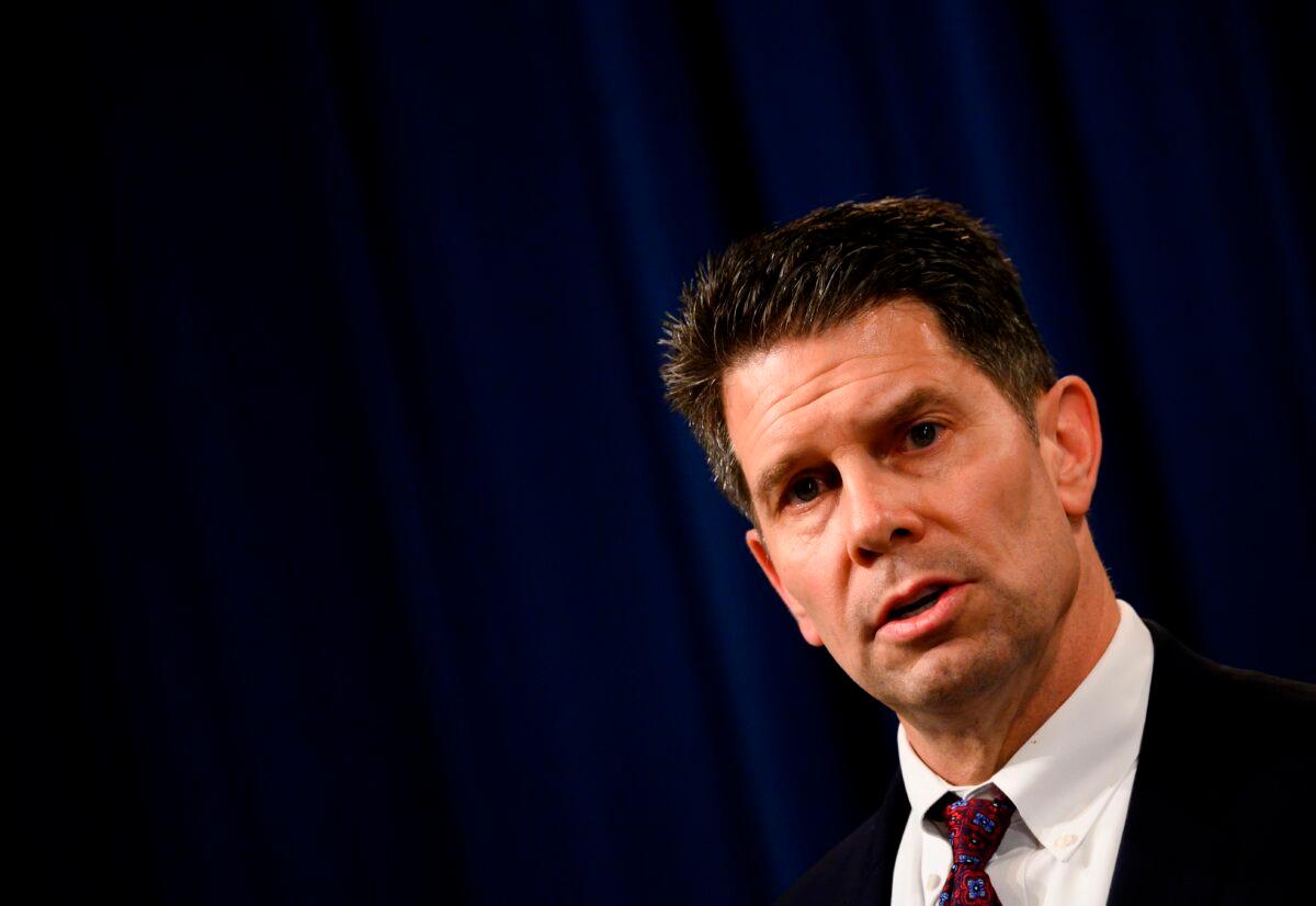 FBI Deputy Director David Bowdich speaks to reporters in Washington on Jan. 13, 2020. (Andrew Caballero/Reynolds/AFP via Getty Images)