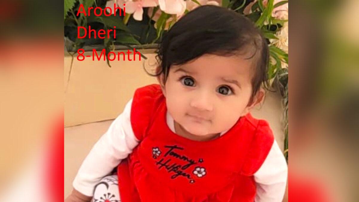 Eight-month-old Aroohi Dheri. (Merced County Sheriff's Office via AP)