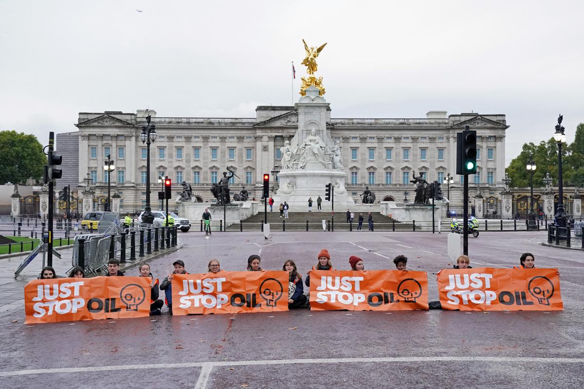 UK Climate Activists Arrested After Blocking Road Outside Buckingham Palace