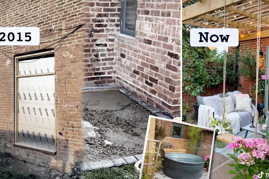 Talented UK Mom Transforms Shabby Garden Into Posh Outdoor Patio Lounge With Pool for Just 60 Pounds