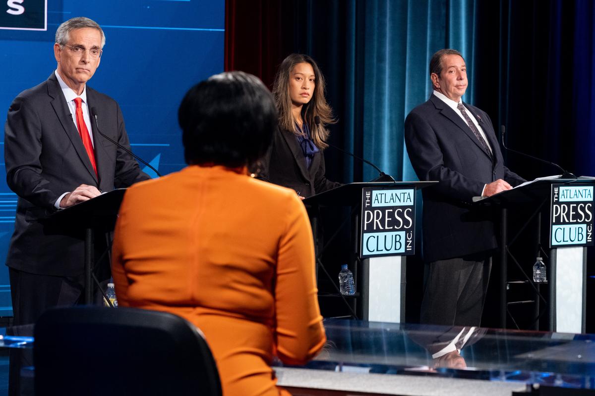 Raffensperger Defends His Record at Georgia Secretary of State Debate