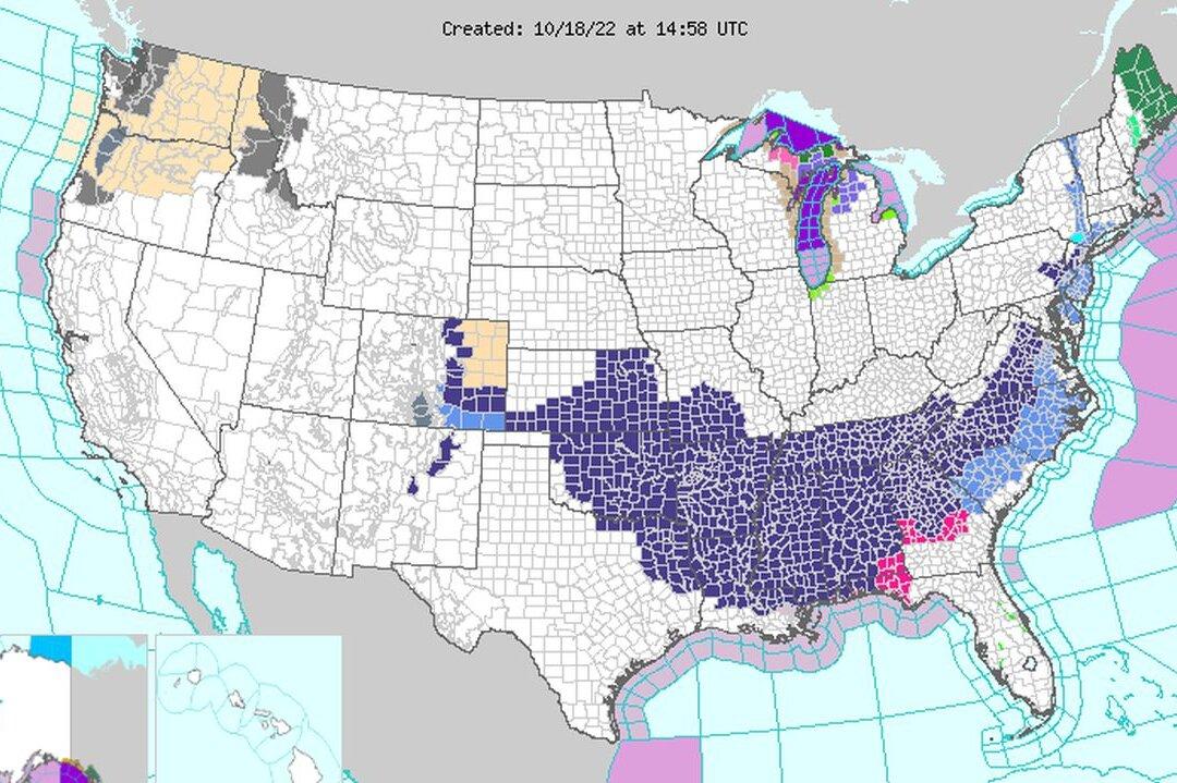 Coldest Air of Season so Far Hits US East Coast