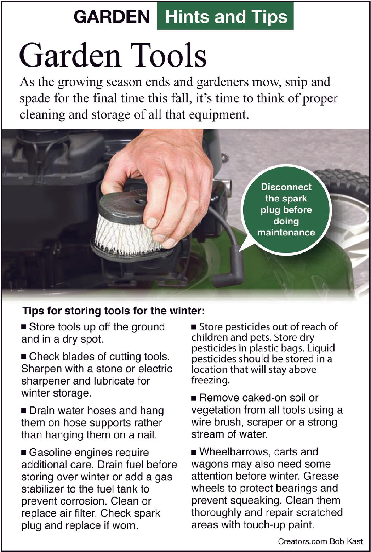 garden tool tip sheet