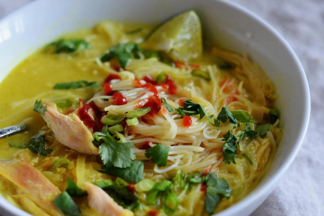 Thai-Inspired Chicken & Rice Noodle Soup