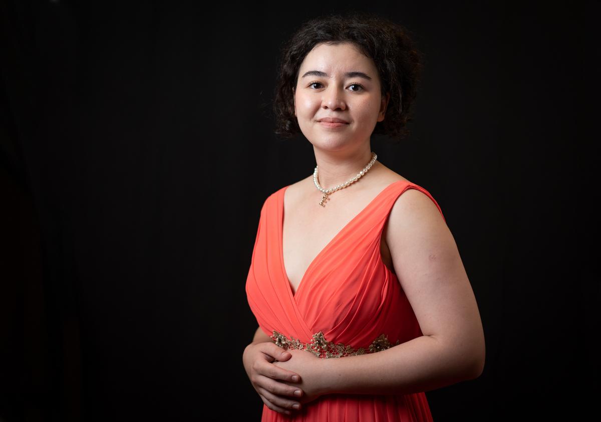 Evangeliya Delizonas-Khukhua from Russia, after competing at the finals of the 6th NTD International Piano Competition at the Kaufman Music Center in New York City on Nov. 1, 2022. (Samira Bouaou/The Epoch Times)