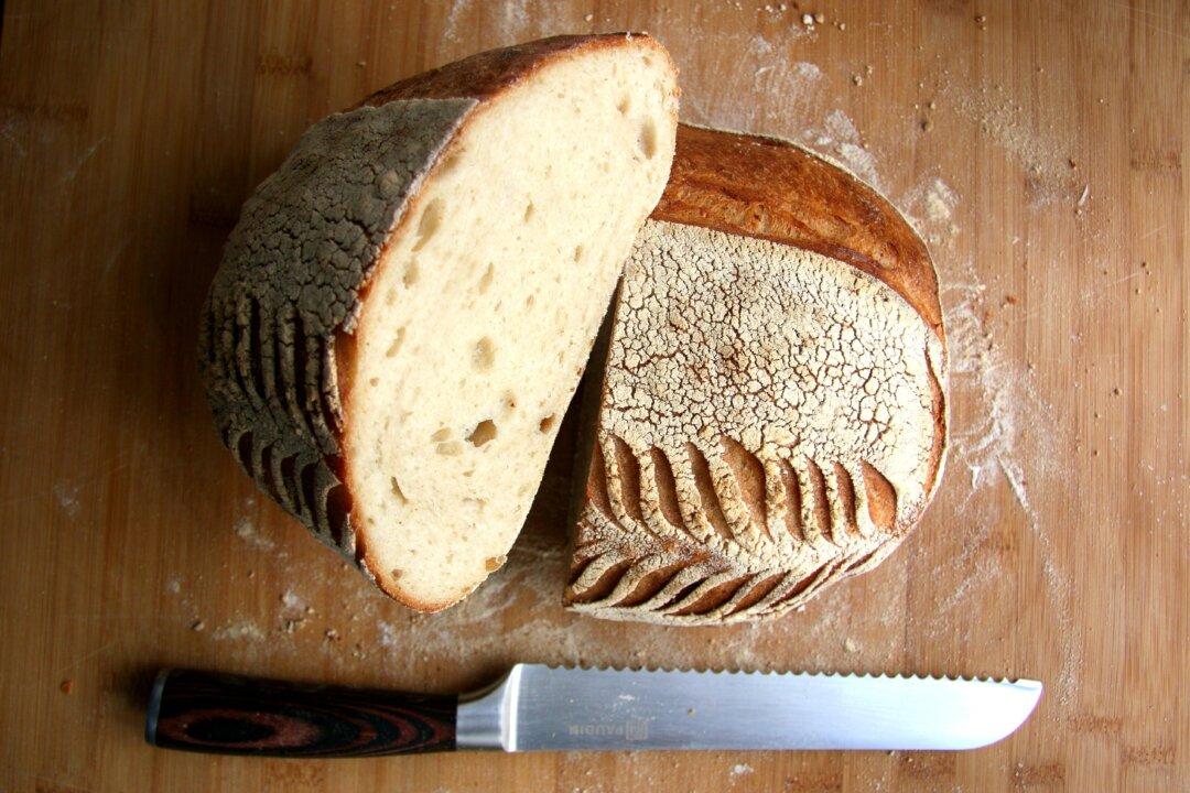 No Knead Einkorn Sourdough Bread