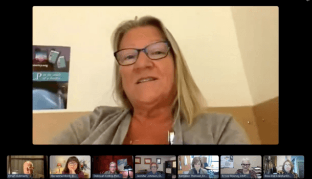 President-elect of AFN and director of forensic nursing at Mercy Medical Center Debra Holbrook speaks at the Nurses Summit on Combatting and Preventing Forced Organ Harvesting on Nov. 1, 2022. (Courtesy of DAFOH)