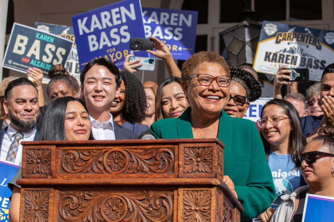 Karen Bass Addresses Supporters as Los Angeles Mayor Elect