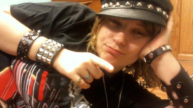 Laura Becker, at 15, wearing ‘80s heavy metal style clothing. (Courtesy of Laura Becker)