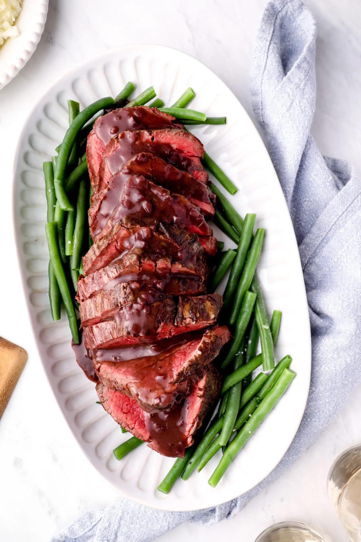 Beef Tenderloin With Red Wine Sauce