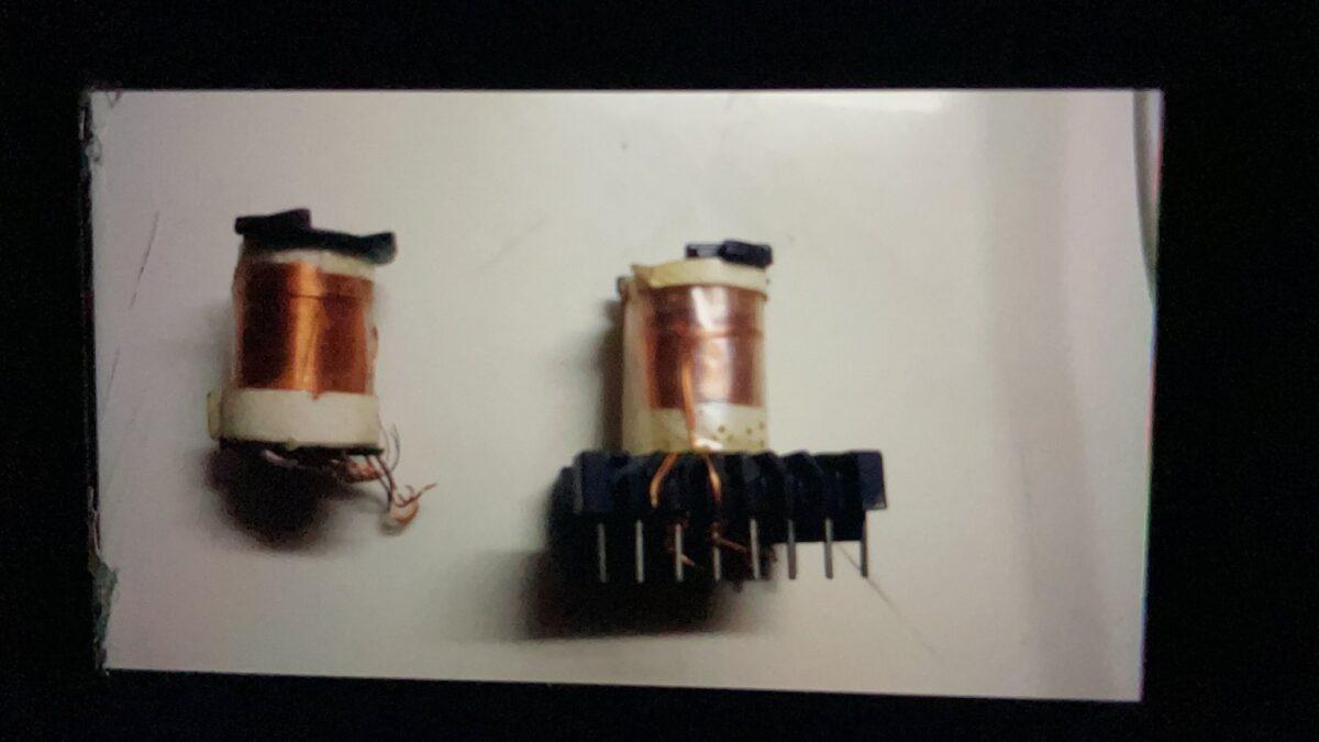 Two metal coils that Henry Yue, a Falun Gong practitioner, made in a Chinese labor camp while incarcerated for his faith in New York City, on March 3, 2023. (Courtesy of Henry Yue)