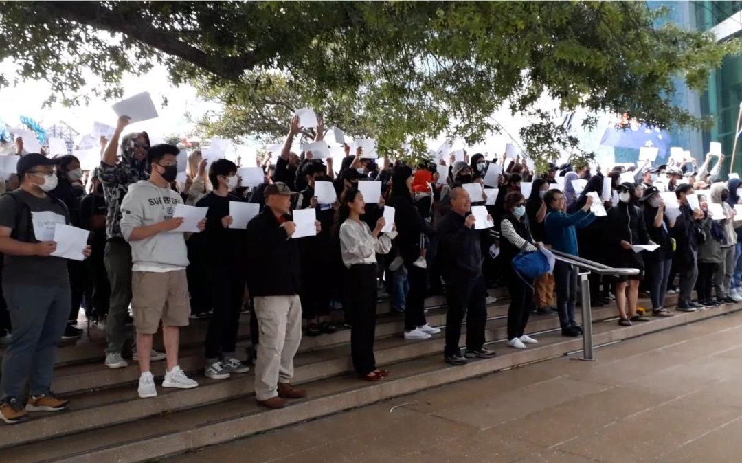 New Zealand Chinese Rally to Support ‘White Paper Revolution’