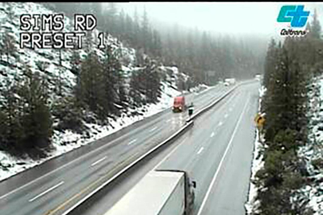 Storm Blowing Through California Dumps Snow in Sierra