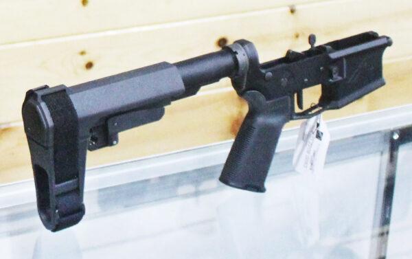 A pistol stabilizing brace is seen in this undated photo. (Michael Clements/The Epoch Times)
