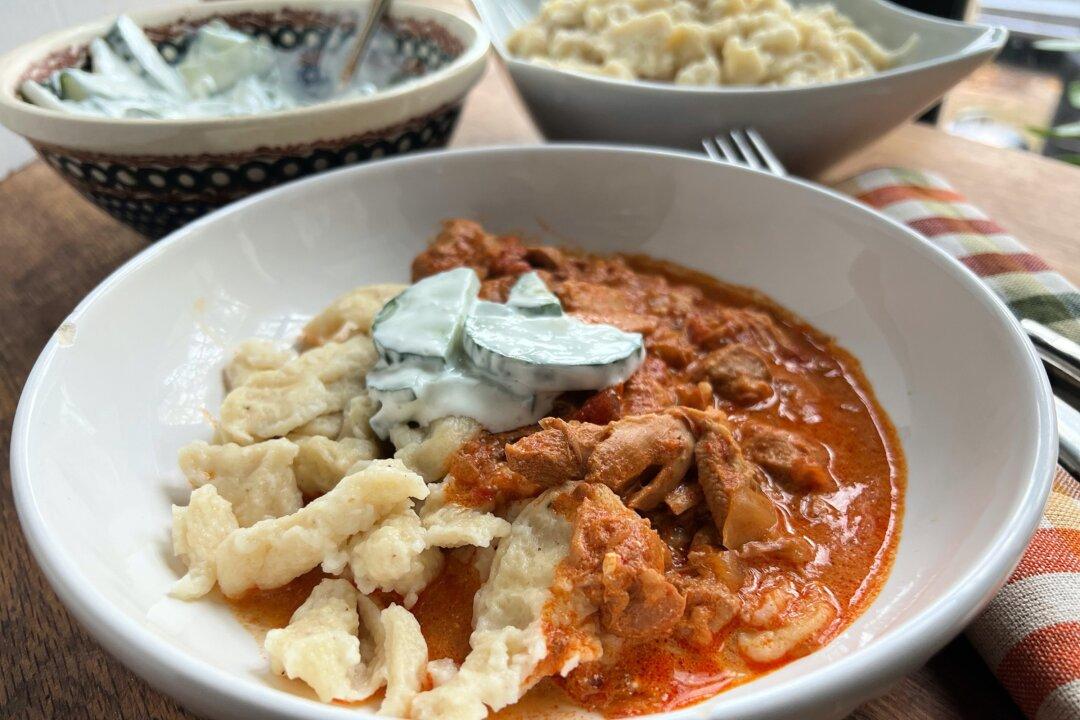 Chicken Paprikash with Homemade Dumplings