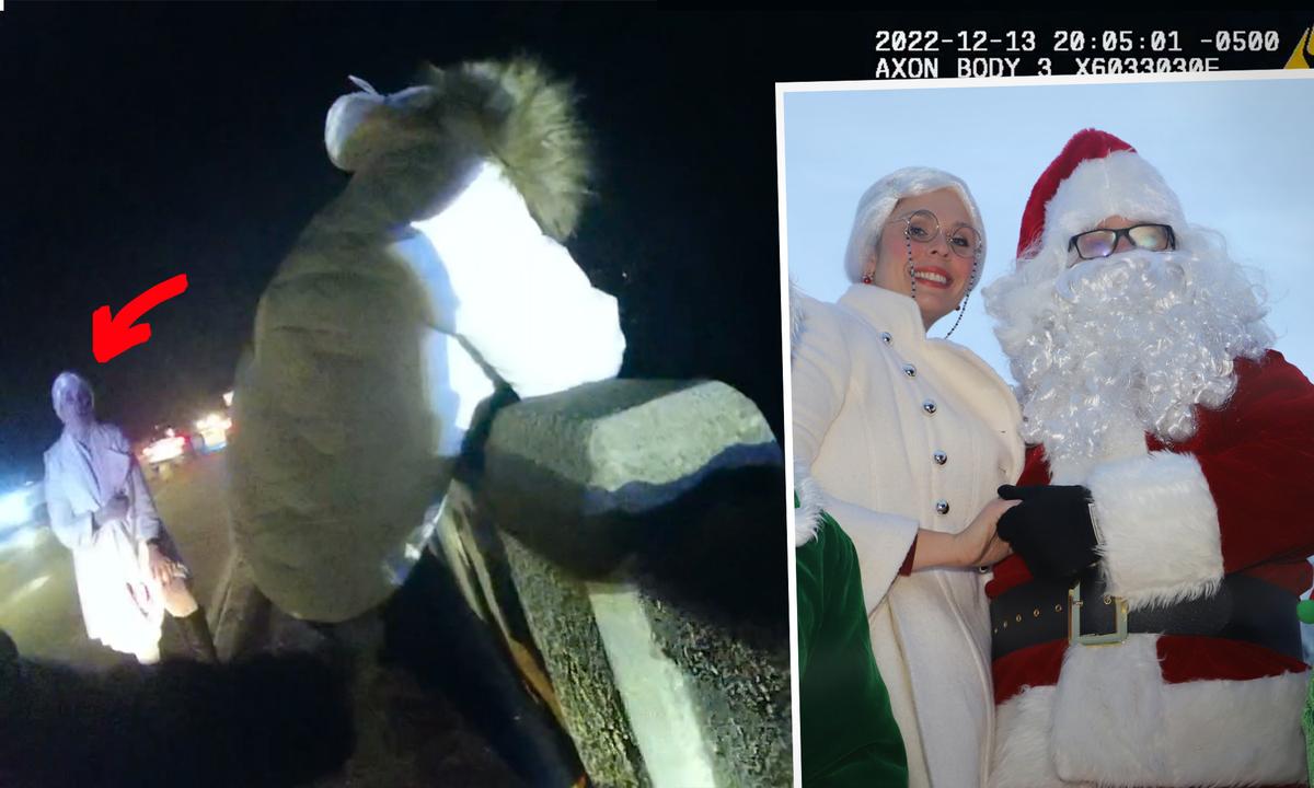 Off-Duty Police Officer Dressed As Mrs Claus Sees Woman Leaning Over Bridge, Pulls Over to Save Her Life