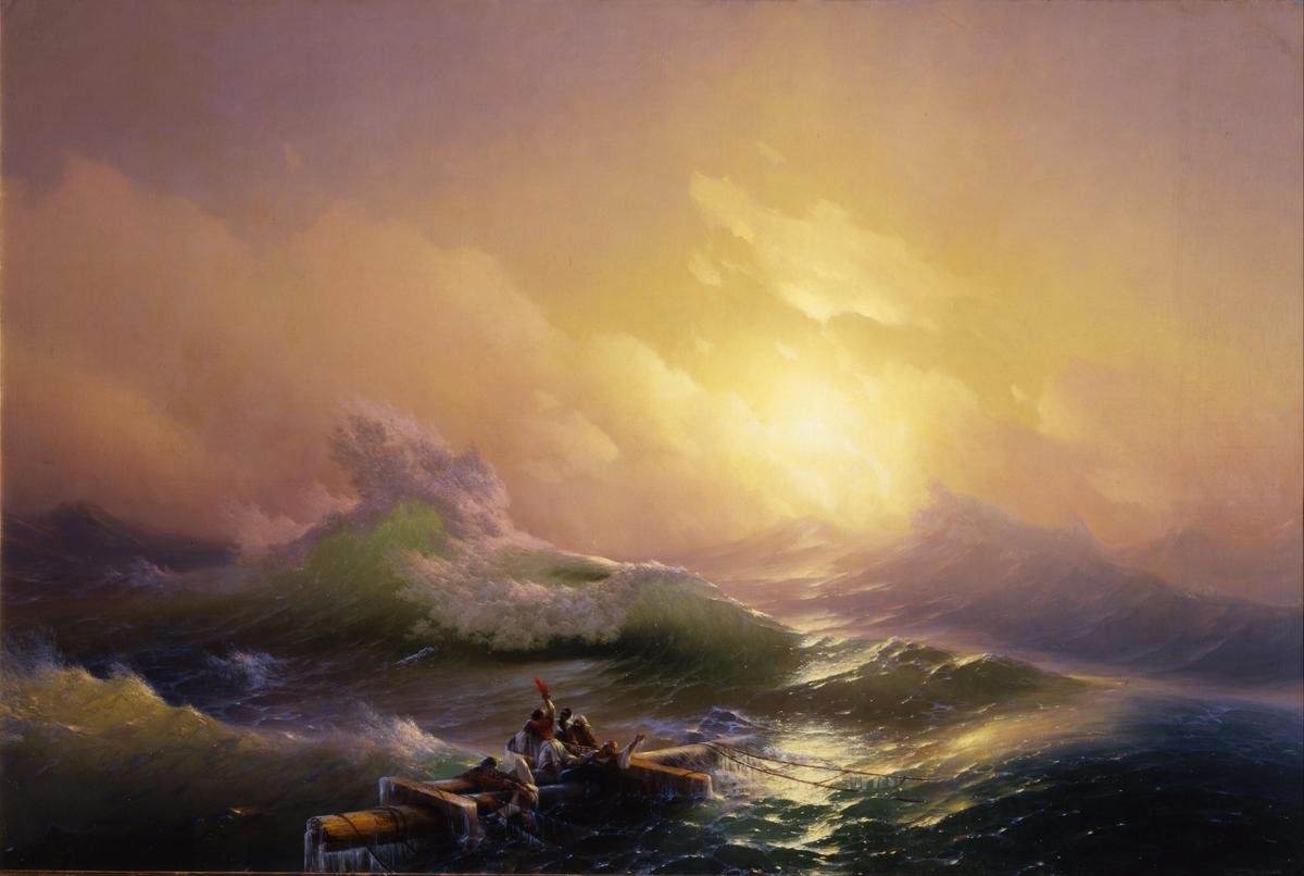 "The Ninth Wave" (1850). (<a href="https://commons.wikimedia.org/wiki/File:Hovhannes_Aivazovsky_-_The_Ninth_Wave_-_Google_Art_Project.jpg">Public Domain</a>)