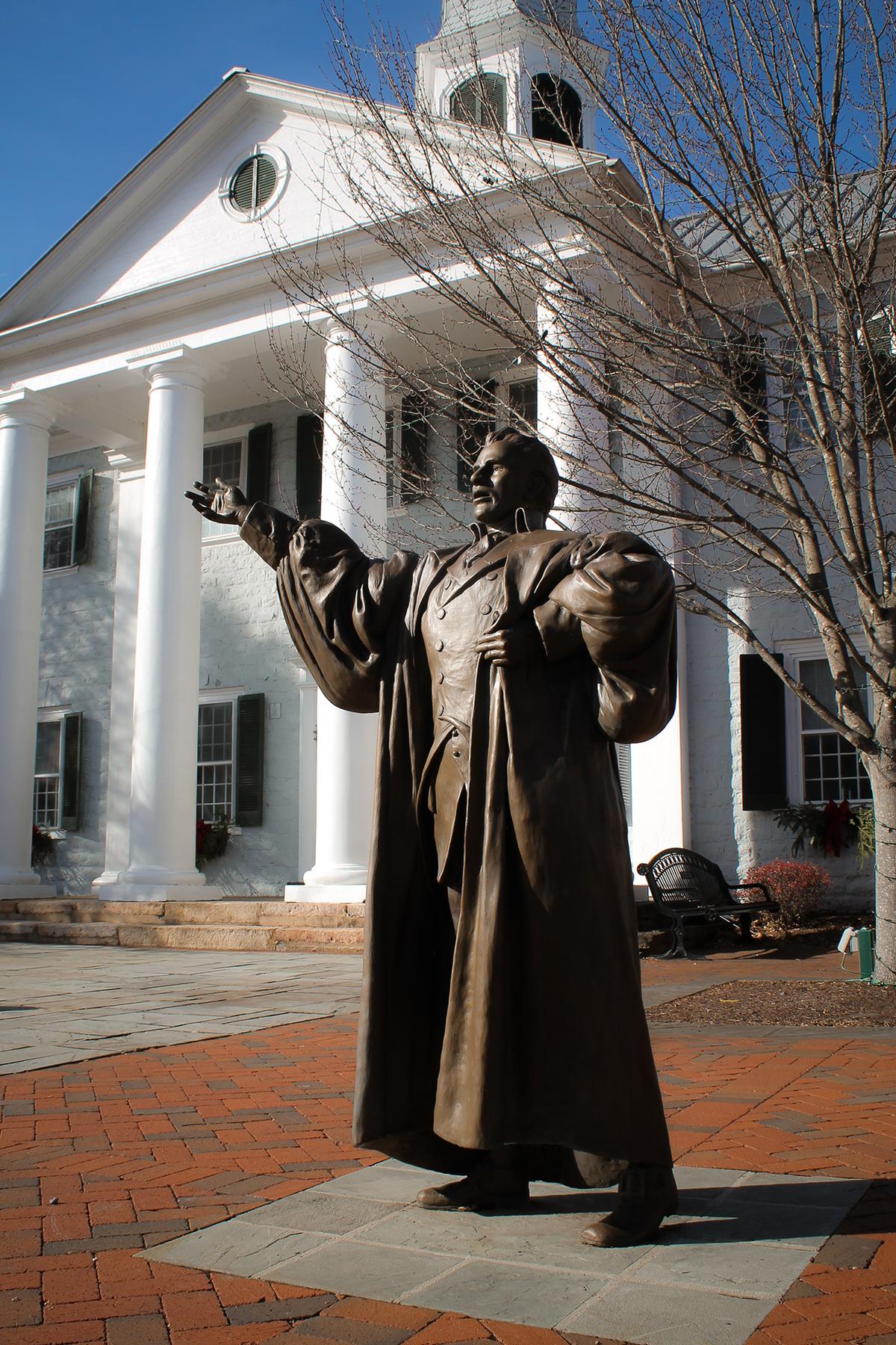 John Peter Muhlenberg statue in Woodstock, Va. (Bob Kirchman)