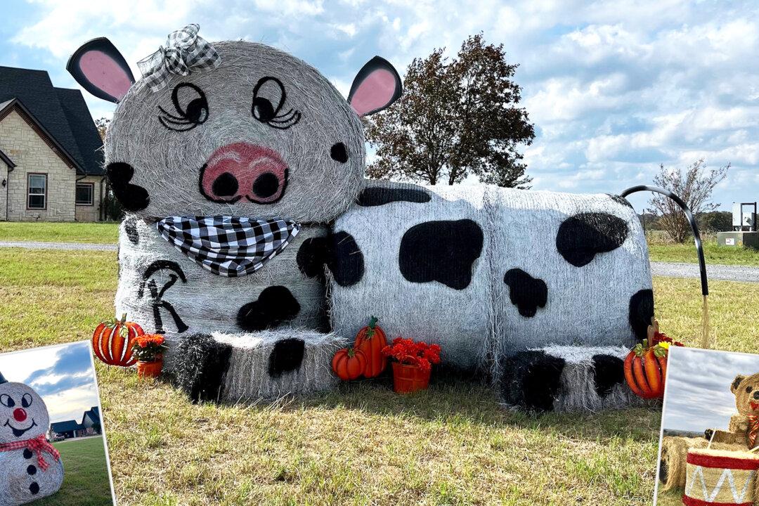 Texas Couple Creates Incredible Hay Bale Sculptures That Delight Their Community
