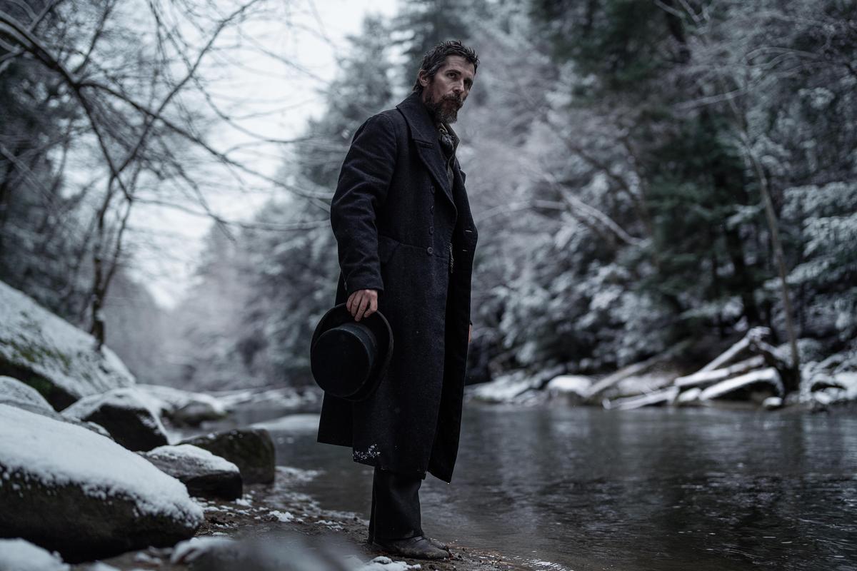 Police detective Augustus Landor (Christian Bale), in "The Pale Blue Eye." (Scott Garfield/Netflix)
