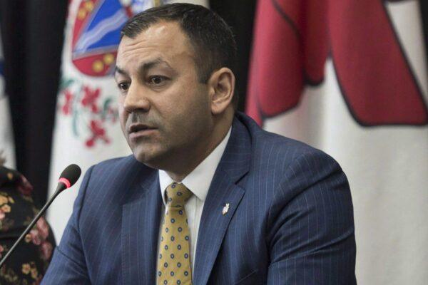 Yukon Premier Ranj Pillai, pictured at a meeting on May 23, 2018. (Pat Kane/The Canadian Press)