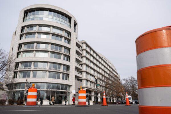 An office building housing the Penn Biden Center, a think tank affiliated with the University of Pennsylvania, is seen in Washington, on Jan. 10, 2023, following reports that classified documents from the time President Joe Biden was serving as Barack Obama's vice president have been found at the center sometimes used as office space by Biden. (Saul Loeb/AFP via Getty Images)