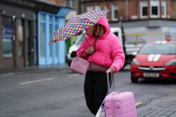Isla Bryson, 31, formerly known as Adam Graham, from Clydebank, West Dunbartonshire, arrives at the High Court in Glasgow on Jan. 23, 2023. (PA Media)