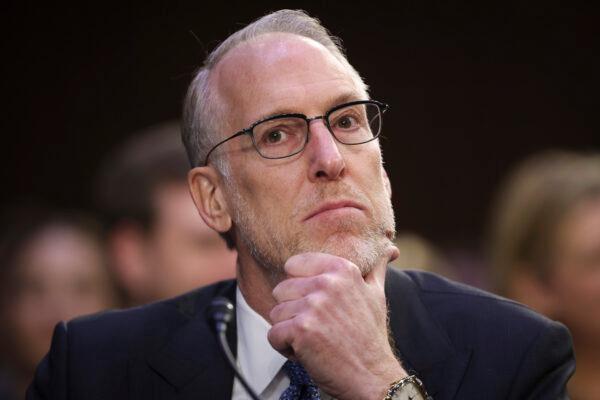 Joe Berchtold, president and CFO of Live Nation Entertainment, Inc., appears before the Senate Judiciary Committee during a hearing in Washington on Jan. 24, 2023. (Win McNamee/Getty Images)