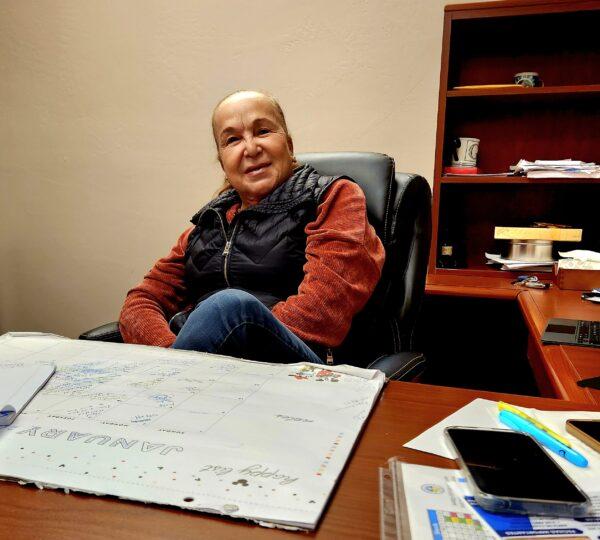 Nieves Riedel says Arizona's southern border crisis is among the most significant issues she faces as the newly elected mayor of San Luis, Ariz., on Jan. 27, 2023. (Allan Stein/The Epoch Times)