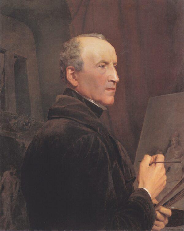 "Self-Portrait at the Easel," 1848, by Ferdinand Georg Waldmüller. Oil on canvas; 69 1/2 inches by 56 1/2 inches. (Public Domain)