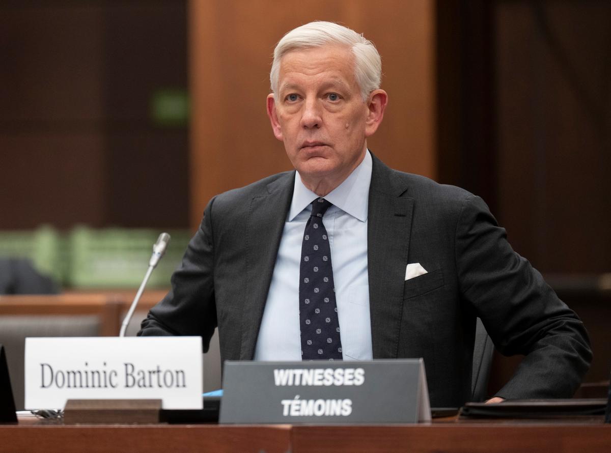 Trudeau Is Not a Friend, Says Former McKinsey Boss Barton