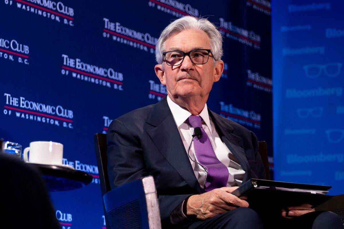Federal Reserve chairman Jerome Powell in Washington on Feb. 7, 2023. (Julia Nikhinson/Getty Images)