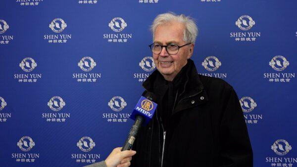 Bernard Tabourin, a former tax inspector, enjoyed Shen Yun, in Lyon, on Feb. 5, 2023. (NTD)