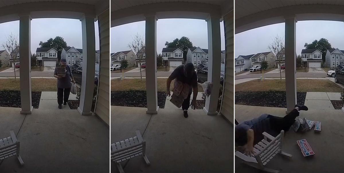 Elderly Delivery Woman Who Had a Rough Fall at a Couple’s Patio Receives an Unexpected Gift (VIDEO)