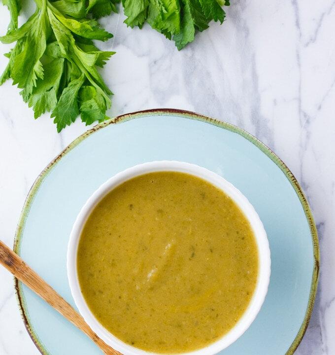 Cream of Celery Soup, with Daikon Radish & Potato