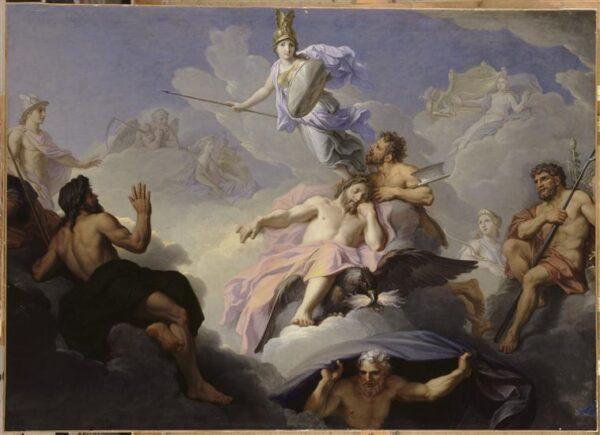 "The Birth of Athena" by Antoine Houasse. Palace of Versailles. (Public Domain)