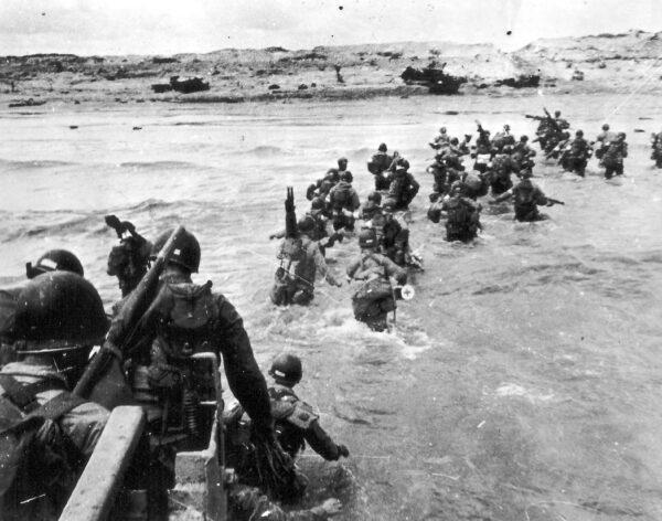 The Code Talkers of the 4th Signal Company were among the soldiers who landed at Utah Beach in Normandy, France, on D-Day, June 6, 1944. (Public domain)