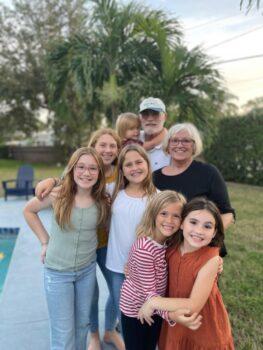 Jim Lynch, his wife, and their six granddaughters. (Courtesy of Jim Lynch)