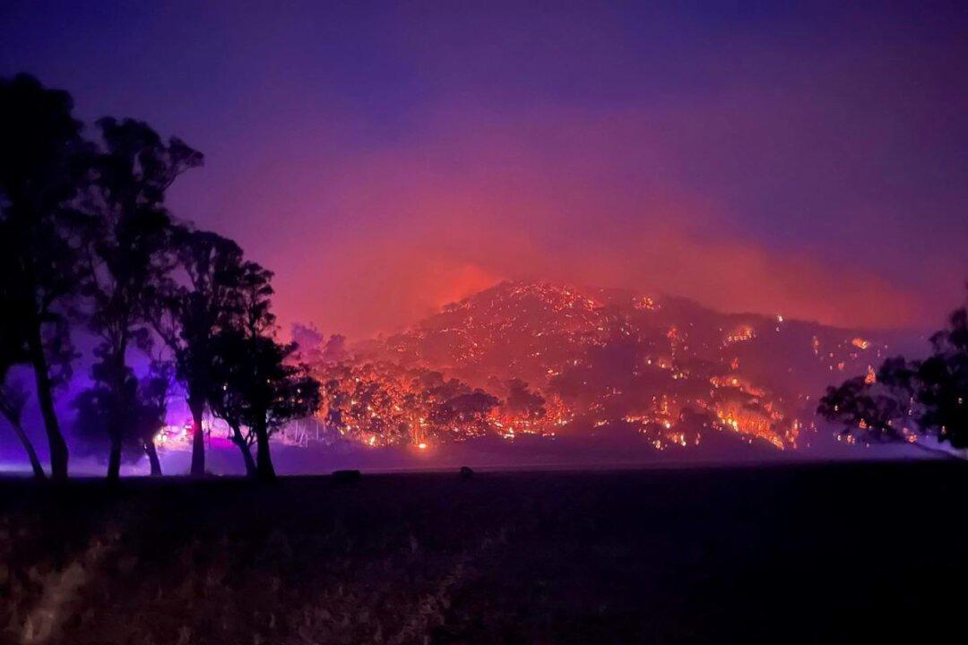 Uncontrolled Fire Growing North of Melbourne