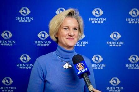 Valérie Ogerau came to experience Shen Yun at the Palais des Congrès, in Paris, on Feb. 18, 2023. (NTD)