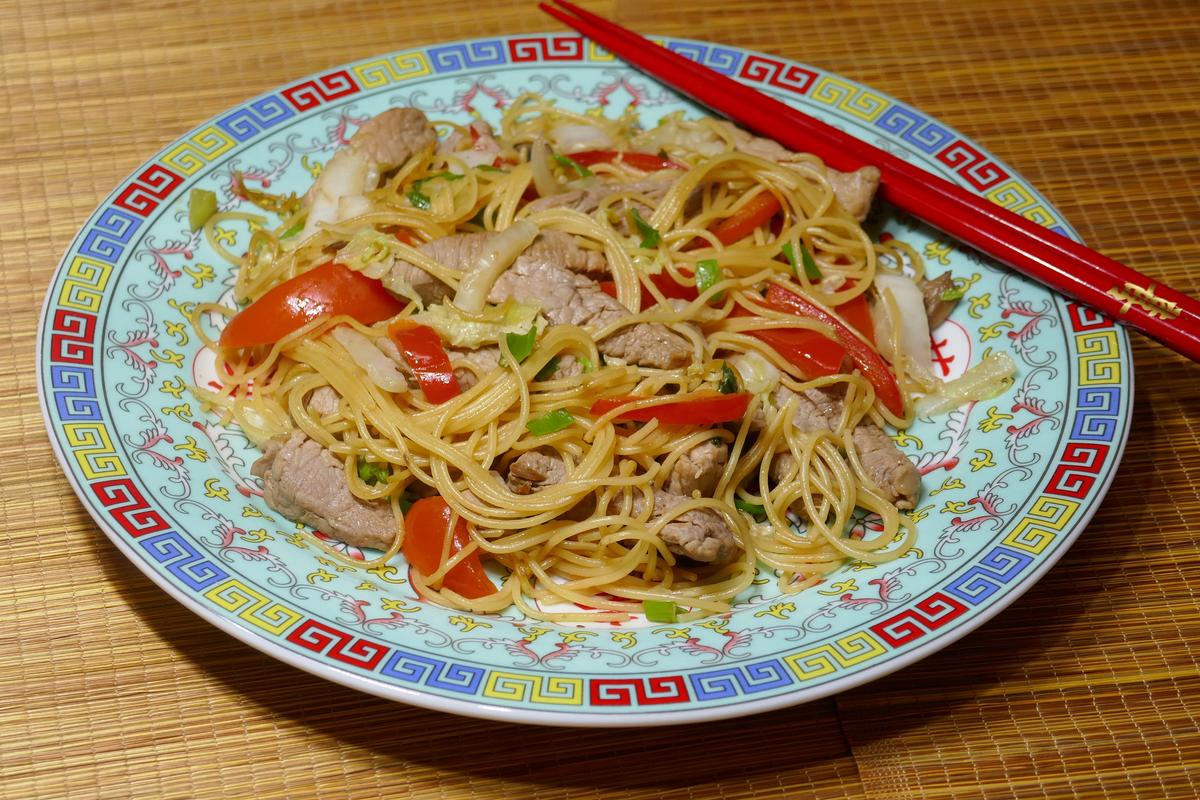Make This Pork Chow Mein at Home in About 15 Minutes