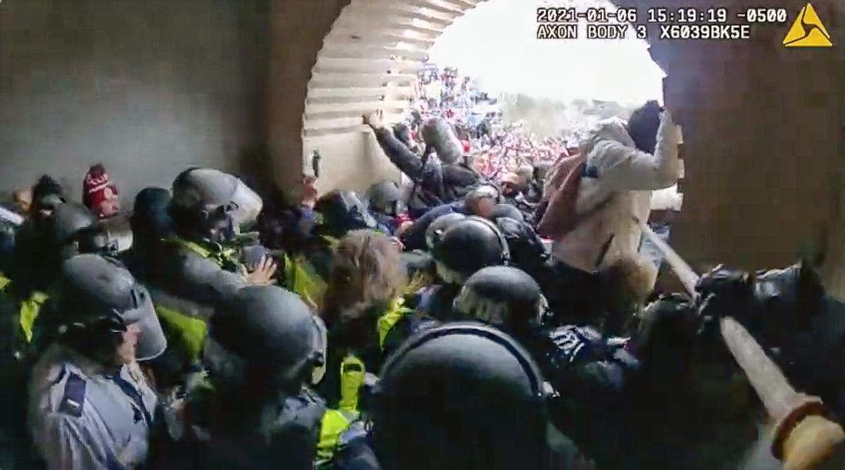 DC Officer Who Struck Protesters With Flagpole on Jan. 6 Bragged ‘That Was My Best Weapon’